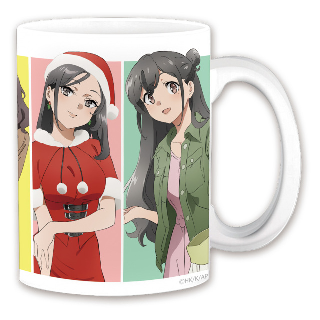lady様ご確認用Xmasメモづくし♥新作maki様のメモ♥レトロガール♯530 青春ブタ野郎はサンタクロースの夢を見ない マグカップ 麻衣&卯月&郁実