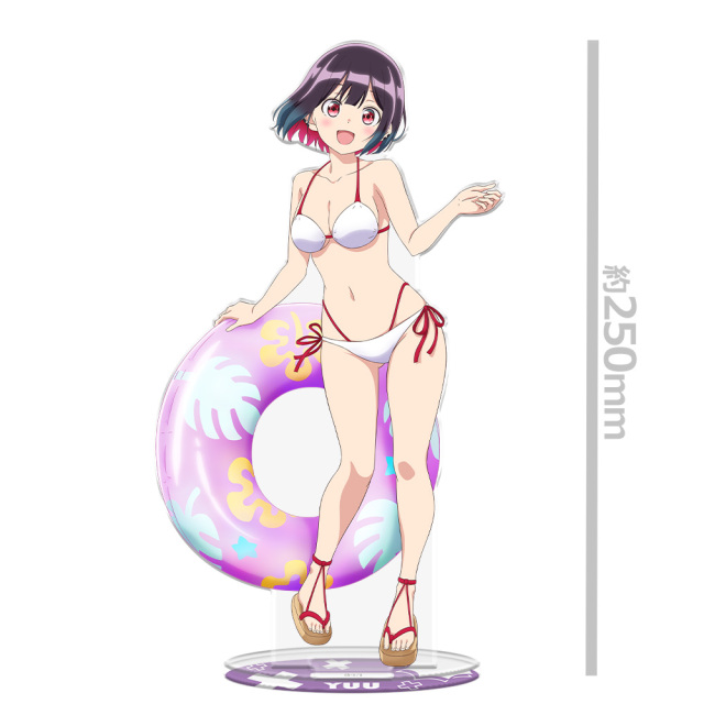 アニメスタイル 水着 女性キャラクター 絵画 ばっどがーる BIGアクリルキャラスタンド 優谷優 水着ver.【描き下ろし】