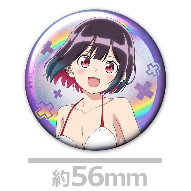 ばっどがーる ホログラム缶バッジ2個セット 優&涼 水着ver.【描き下ろし】