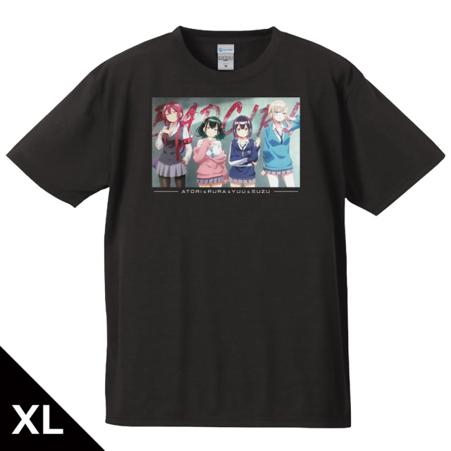 ばっどがーる Tシャツ 優&亜鳥&涼&るら ティザービジュアルver. XLサイズ