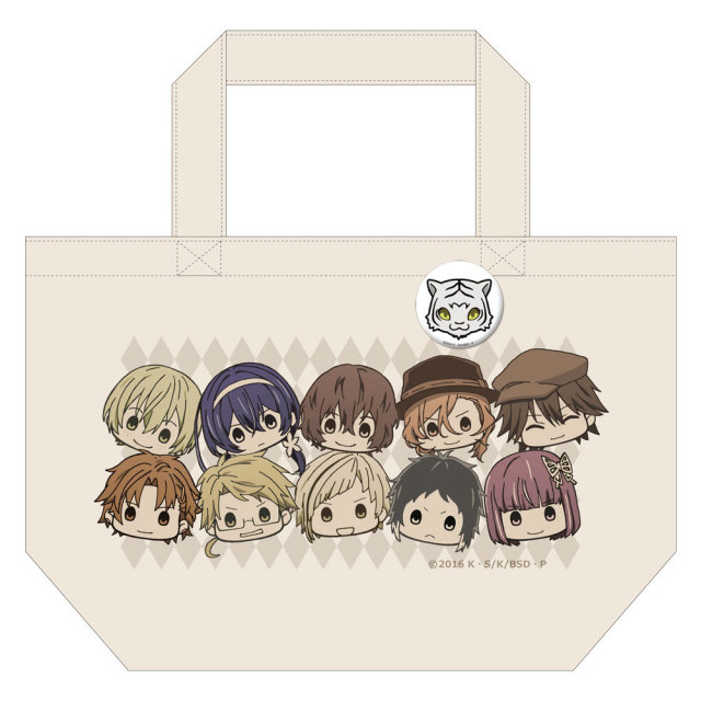 文豪ストレイドッグス　ちゅるキャラ缶バッジ付トートバッグ