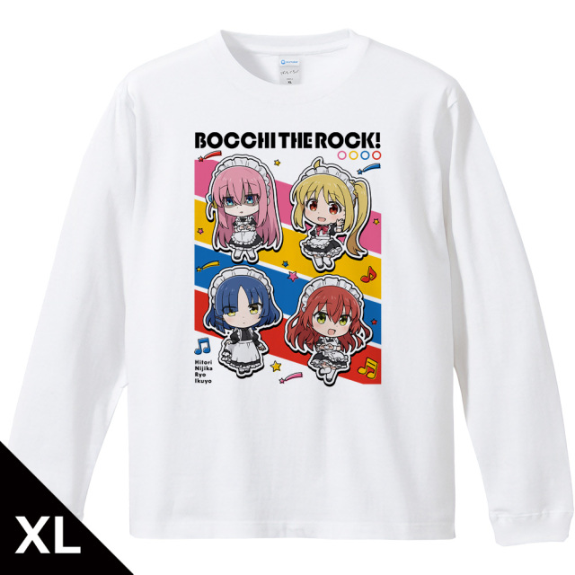 アニメ「ぼっち・ざ・ろっく！」 リブ付ロングスリーブTシャツ ひとり&虹夏&リョウ&郁代 メイド服ver. XLサイズ