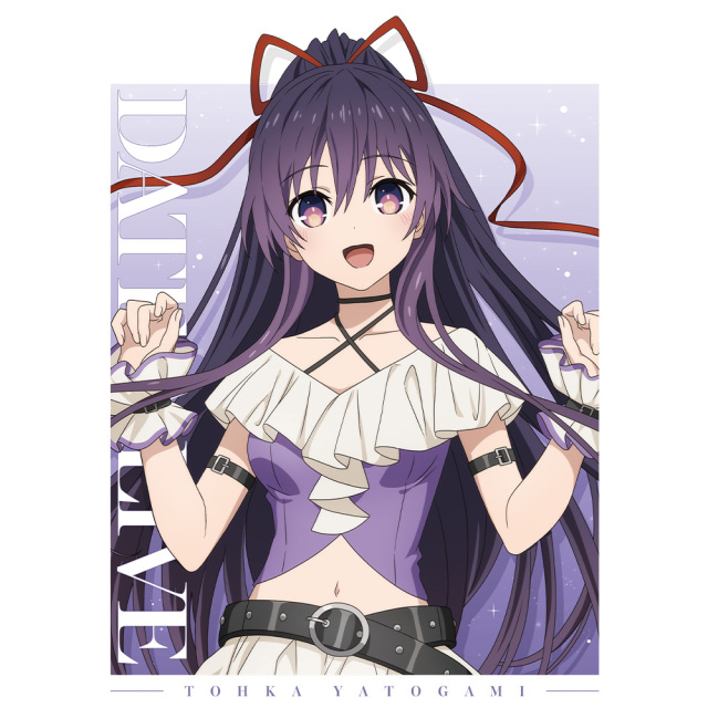 デート・ア・ライブV Tシャツ 夜刀神十香 ゴシックパンク ホワイトver