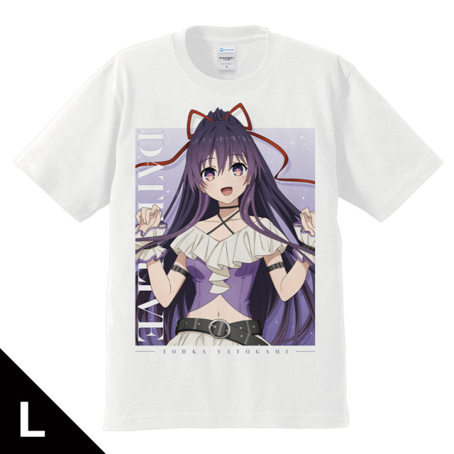 デート・ア・ライブV Tシャツ 夜刀神十香  ゴシックパンク ホワイトver. Lサイズ 【描き下ろし】