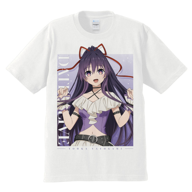 デート・ア・ライブV Tシャツ 夜刀神十香 ゴシックパンク ホワイトver