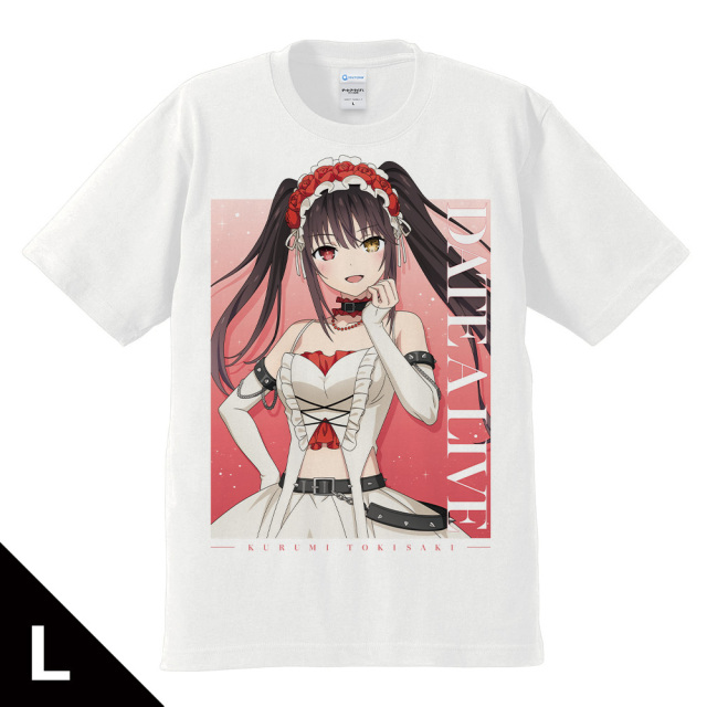 デート・ア・ライブV Tシャツ 時崎狂三 ゴシックパンク ホワイトver. L