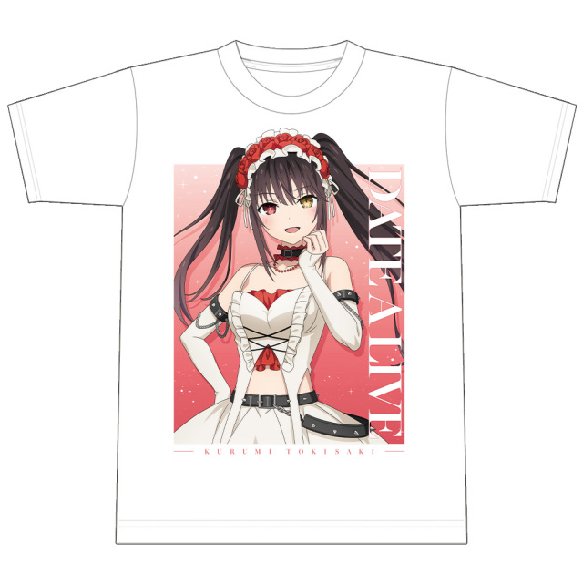 デート・ア・ライブV Tシャツ 時崎狂三 ゴシックパンク ホワイトver. L