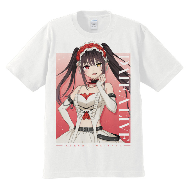 デート・ア・ライブV Tシャツ 時崎狂三 ゴシックパンク ホワイトver