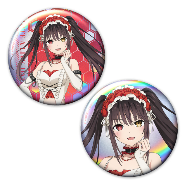 デート・ア・ライブV ホログラム缶バッジ２個セット 時崎狂三  ゴシックパンク ホワイトver. 【描き下ろし】