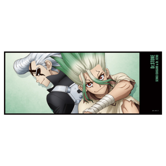 Dr．STONE 缶バッジ付ハイブリッドタオル 千空&ゼノ
