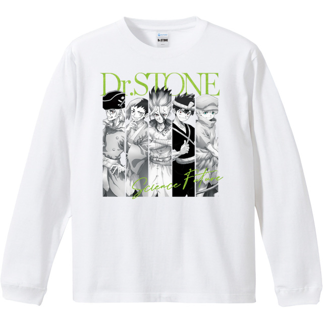 Dr．STONE リブ付ロングスリーブTシャツ 千空&ゲン&龍水