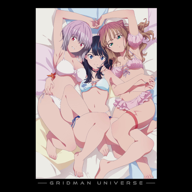 グリッドマン ユニバース Tシャツ 六花&アカネ&夢芽 XLサイズ