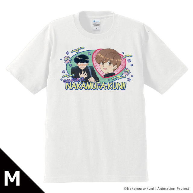 TVアニメーション『ガンバレ！中村くん！！』 Tシャツ 中村男久斗＆広瀬愛貴 WHITEver. Mサイズ
