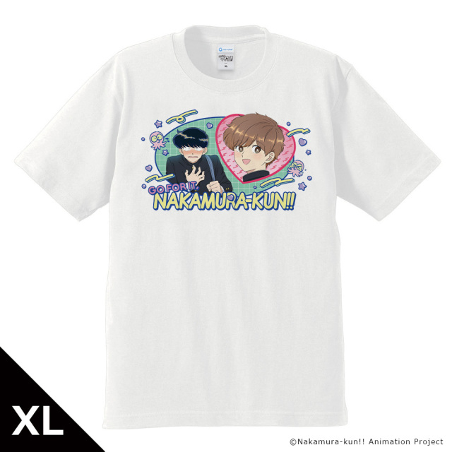 TVアニメーション『ガンバレ！中村くん！！』 Tシャツ 中村男久斗＆広瀬愛貴 WHITEver. XLサイズ