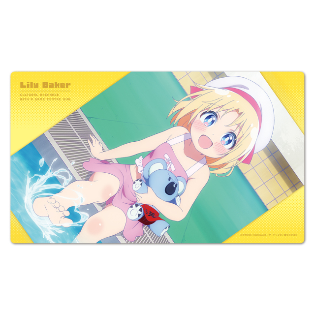 ゲーセン少女と異文化交流 キャラクターラバーマット リリー・ベイカー 水着ver.