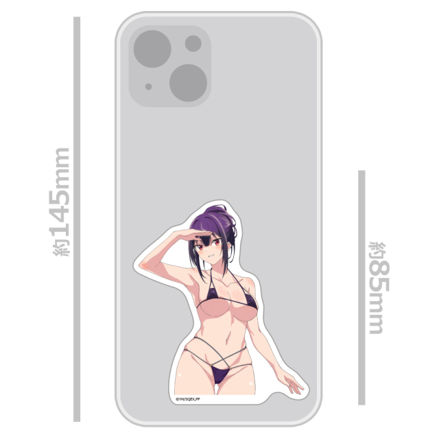 履いてください、鷹峰さん ダイカットステッカー 鷹峰高嶺 水着ver.