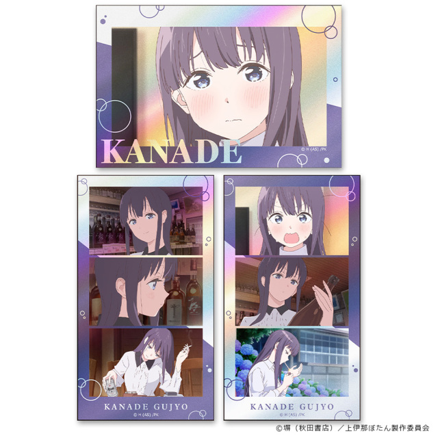 TVアニメ「上伊那ぼたん、酔へる姿は百合の花」 サムネイルキラステッカーセット 郡上かなで