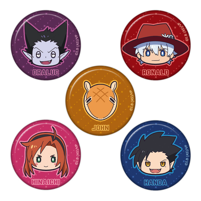 吸血鬼すぐ死ぬ ちゅるキャラミニ缶バッジ5個セット［ドラルク＆ロナルド＆ジョン＆ヒナイチ＆半田桃］