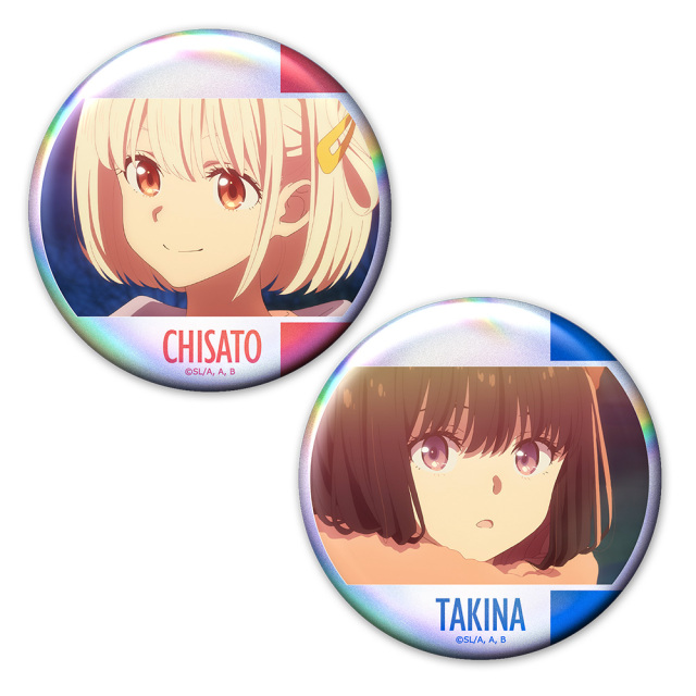 リコリス・リコイル ホログラム缶バッジ2個セット 千束＆たきな vol.1