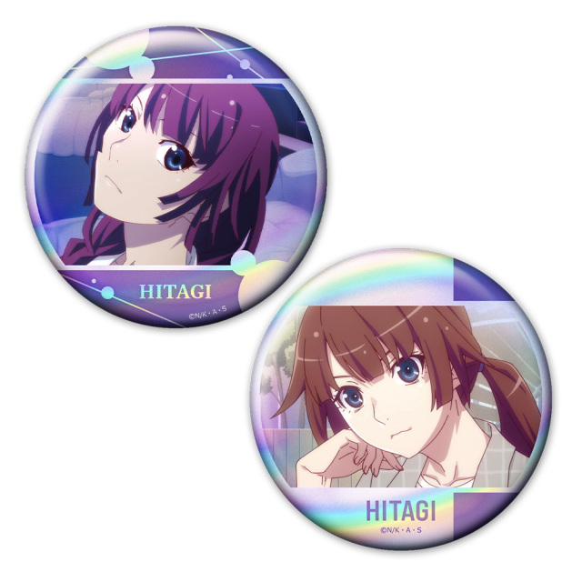 <物語>シリーズ ホログラム缶バッジ２個セット 戦場ヶ原ひたぎ