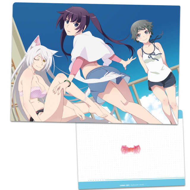 物語>シリーズ クリアファイル ひたぎ&ブラック羽川&育