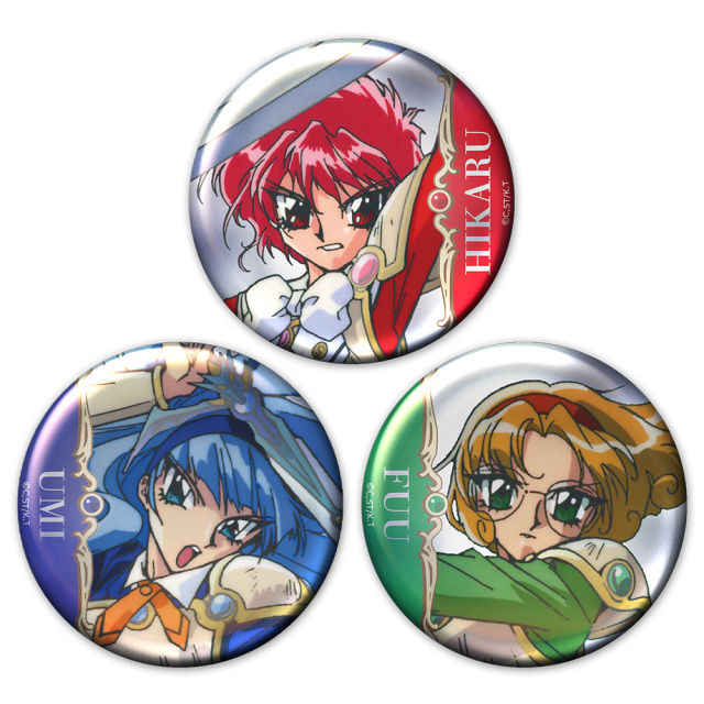 TVアニメ「魔法騎士レイアース」 メタリック缶バッジ3個セット 光&海&風 vol.1