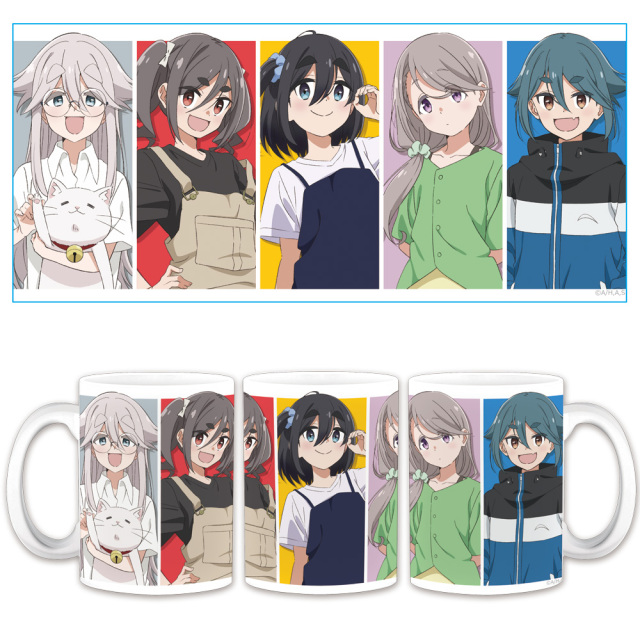 アニメキャラクターデザイン マグカップ TVアニメ「mono」 マグカップ さつき、アン、桜子、春乃＆たいしょう、華子