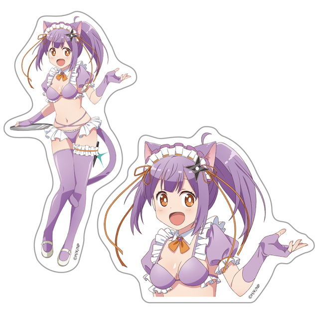 忍者と殺し屋のふたりぐらし ダイカットステッカーセット  草隠さとこ 猫耳水着メイドver.【描き下ろし】