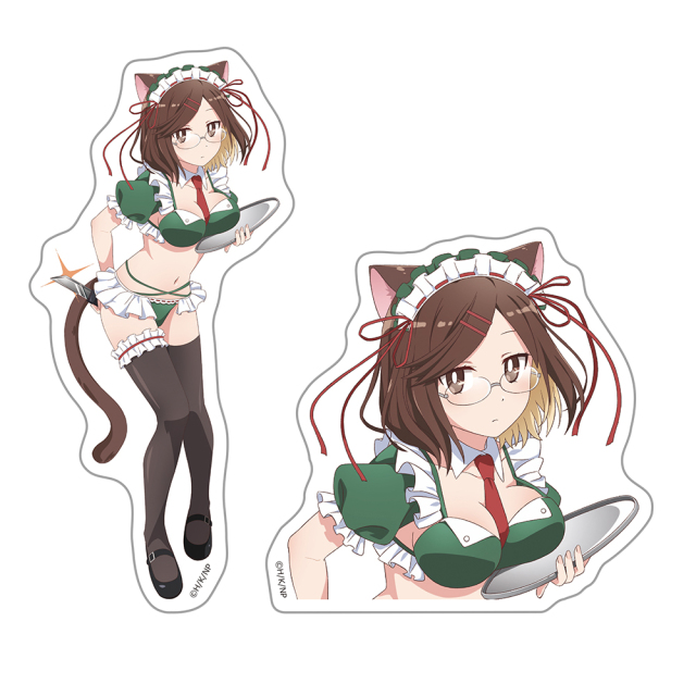 忍者と殺し屋のふたりぐらし ダイカットステッカーセット  古賀このは 猫耳水着メイドver.【描き下ろし】