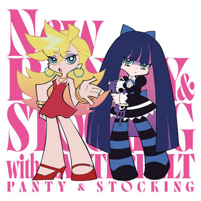 PANTY&STOCKING パンスト ロングTシャツ ロンティー ストッキング New PANTY & STOCKING with GARTERBELT_(XLサイズ)_リブ付ロング