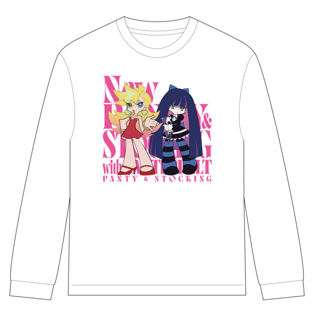New PANTY & STOCKING with GARTERBELT リブ付ロングスリーブTシャツ