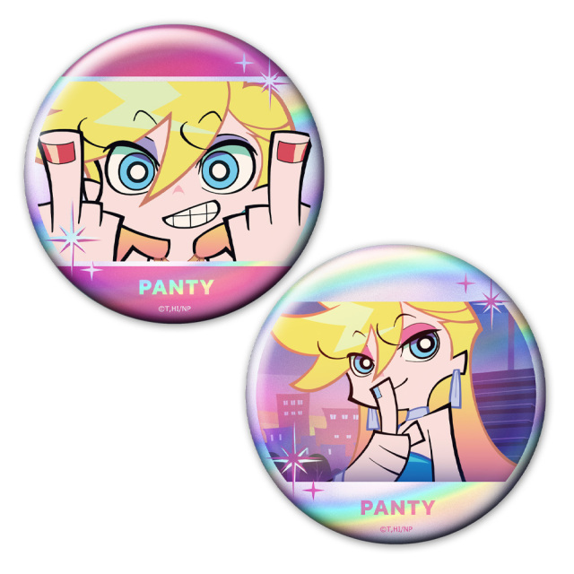 New PANTY & STOCKING with GARTERBELT ホログラム缶バッジ2個セット パンティ vol.2