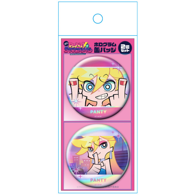 New PANTY & STOCKING with GARTERBELT ホログラム缶バッジ2個セット