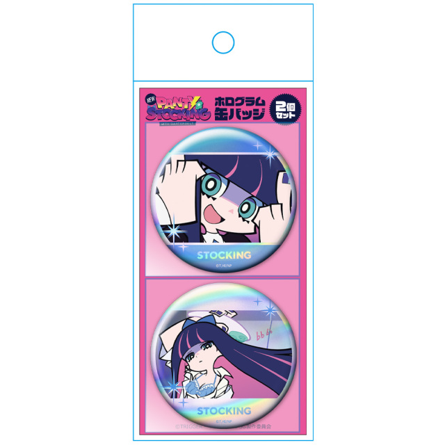 New PANTY & STOCKING with GARTERBELT ホログラム缶バッジ2個セット