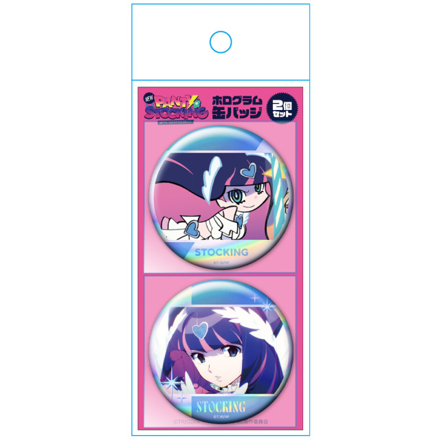 New PANTY & STOCKING with GARTERBELT ホログラム缶バッジ2個セット
