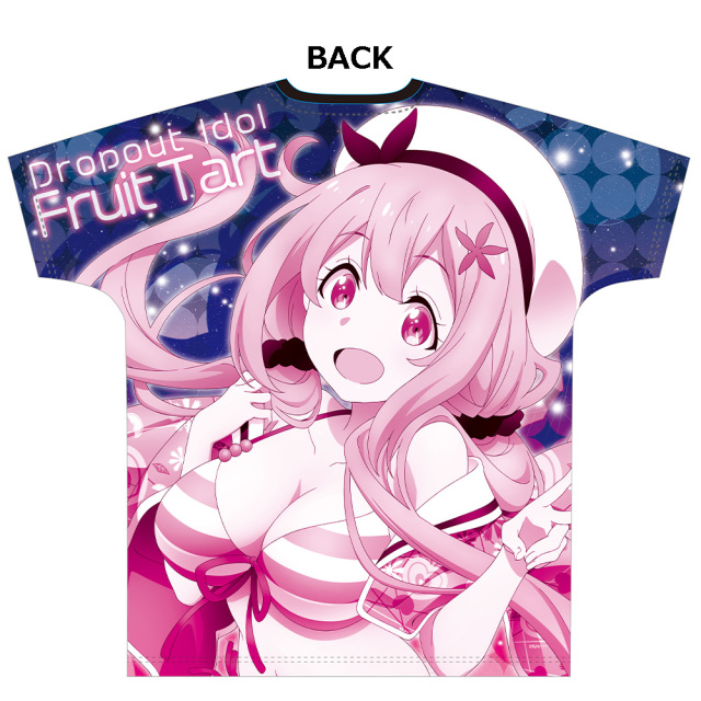 衣類　桜衣乃 フルグラフィックTシャツ ピンク×バイオレット フリーサイズ 「おちこぼれフルーツタルト」 おちこぼれフルーツタルト フルグラフィックTシャツ［桜 衣乃