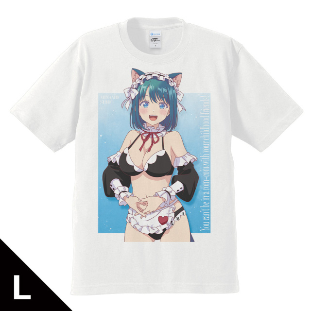 幼馴染とはラブコメにならない Tシャツ 水萌 汐 猫耳水着メイドver. L
