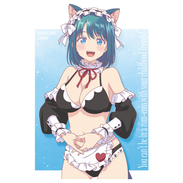 幼馴染とはラブコメにならない Tシャツ 水萌 汐 猫耳水着メイドver. L