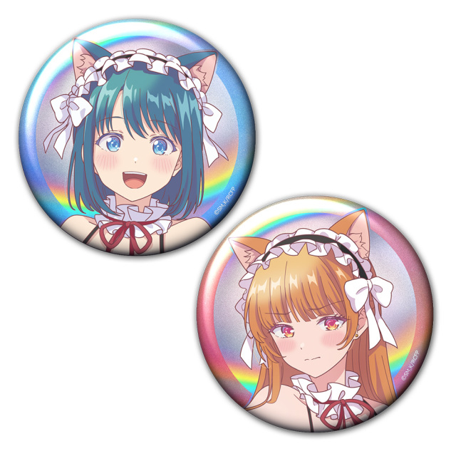 幼馴染とはラブコメにならない ホログラム缶バッジ2個セット 汐＆灯 猫耳水着メイドver.【描き下ろし】