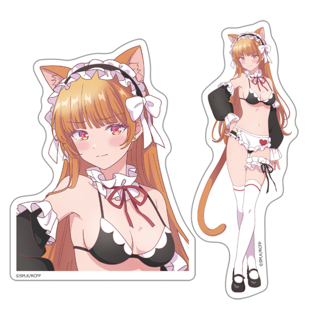 幼馴染とはラブコメにならない ダイカットステッカーセット 火威 灯 猫耳水着メイドver.【描き下ろし】