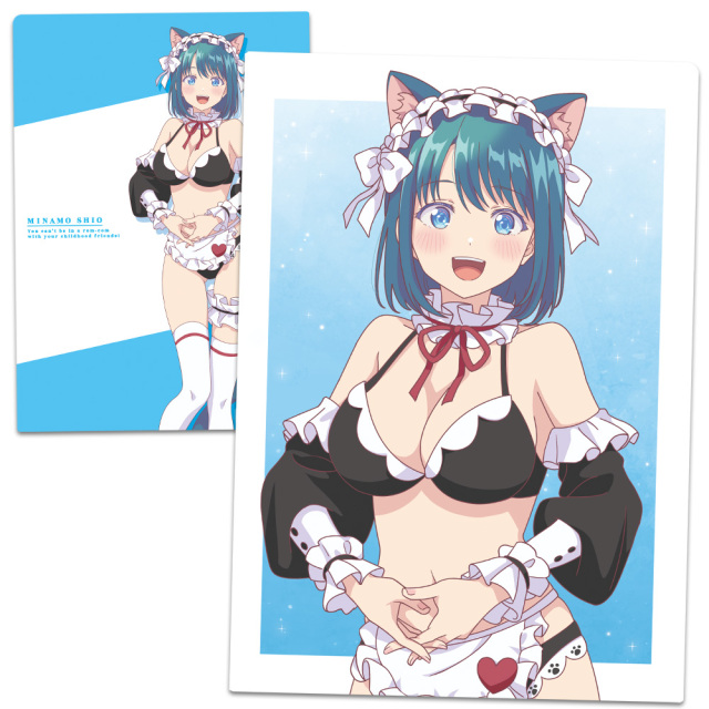 幼馴染とはラブコメにならない クリアファイル 水萌 汐 猫耳水着メイドver.【描き下ろし】