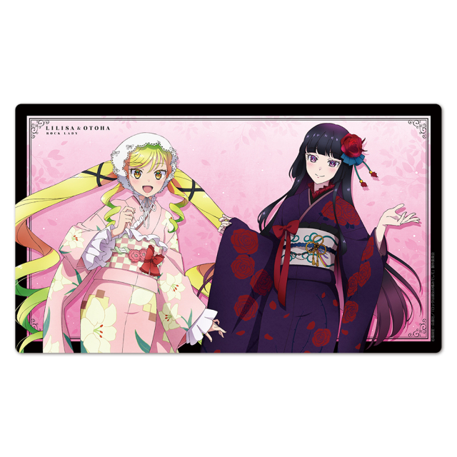 ロックは淑女の嗜みでして キャラクターラバーマット りりさ&音羽 振袖ver.【描き下ろし】
