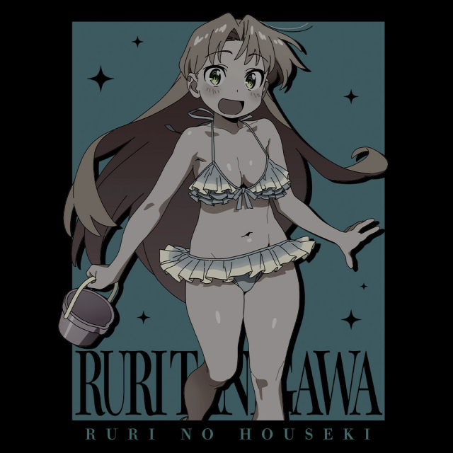 瑠璃の宝石 Tシャツ 谷川 瑠璃 水着ver. Lサイズ【描き下ろし】