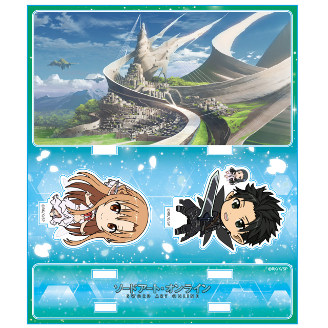SAO ソードアート　アクリルジオラマ　キリト　アスナ　ユイ ソードアート・オンライン アクリルジオラマB[キリト＆アスナ