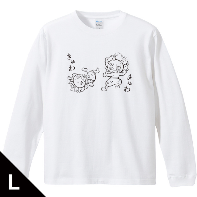 TVアニメ『しゃばけ』 リブ付ロングスリーブTシャツ Lサイズ 鳴家 戯画ver.
