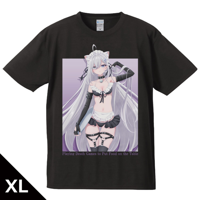 死亡遊戯で飯を食う。 Tシャツ 幽鬼 ねこみみ水着メイド ver. XLサイズ 【描き下ろし】