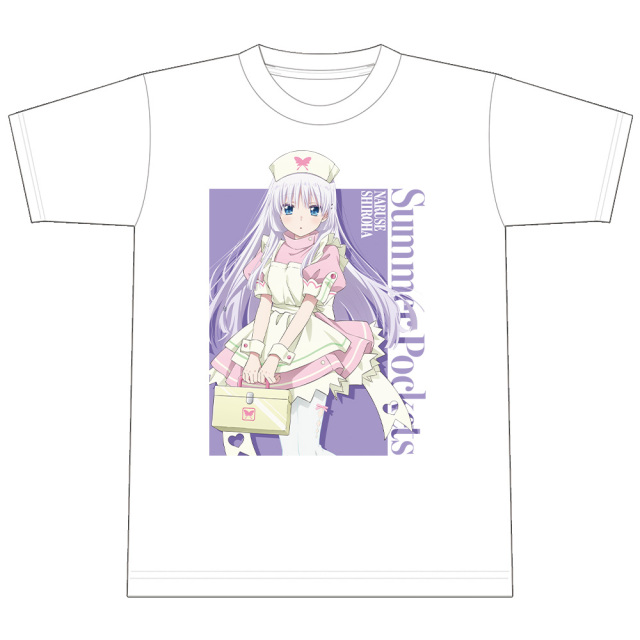 TVアニメ 『Summer Pockets』 Tシャツ 鳴瀬 しろは ナースメイドver. L