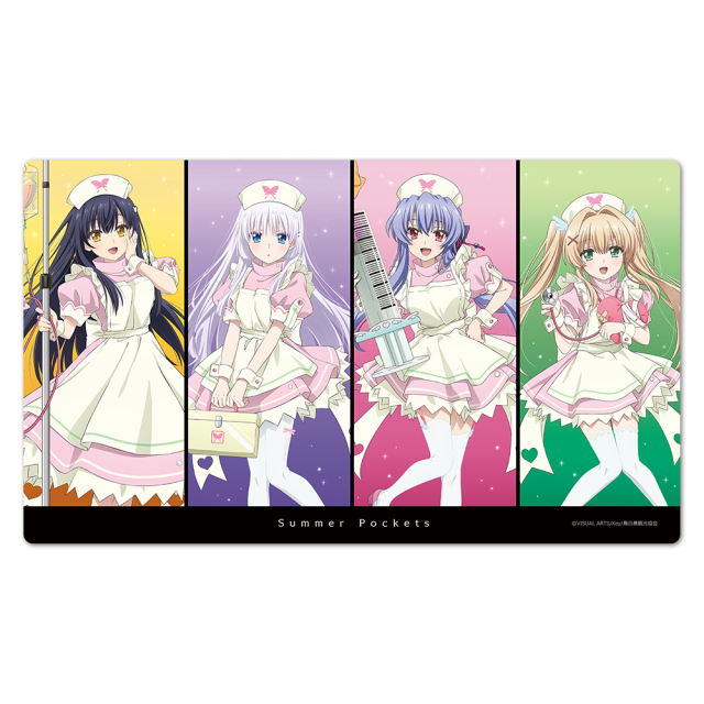 TVアニメ 『Summer Pockets』 キャラクターラバーマット しろは＆蒼＆鴎＆紬 ナースメイドver. 【描き下ろし】