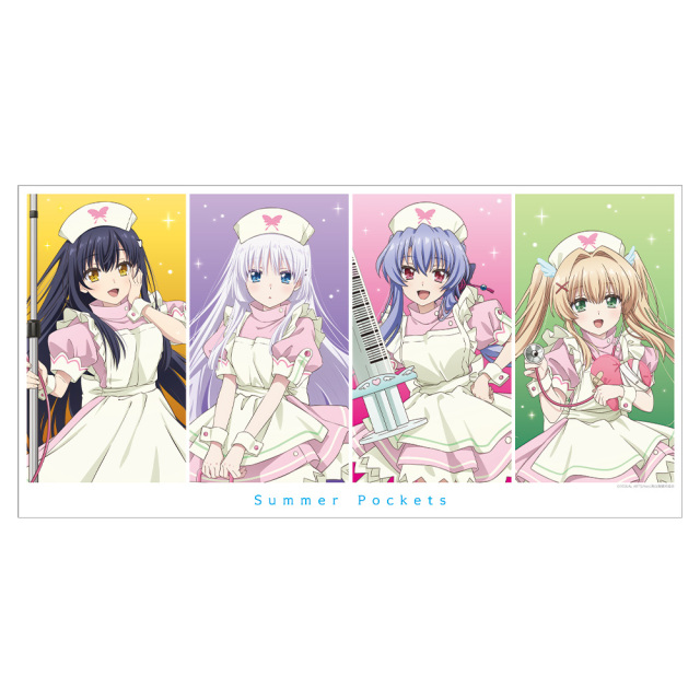TVアニメ 『Summer Pockets』120cmビッグタオル しろは＆蒼＆鴎＆紬 ナースメイドver. 【描き下ろし】