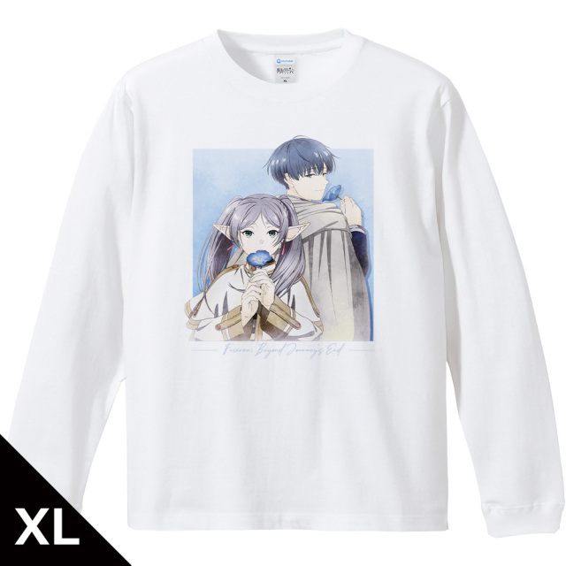 エ*ー様 葬送のフリーレン　ヒンメル　アニメ　Tシャツ　XLサイズ　ホワイト　ヴ 葬送のフリーレン リブ付ロングスリーブTシャツ フリーレン＆ヒンメル